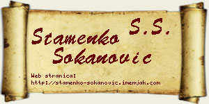 Stamenko Sokanović vizit kartica